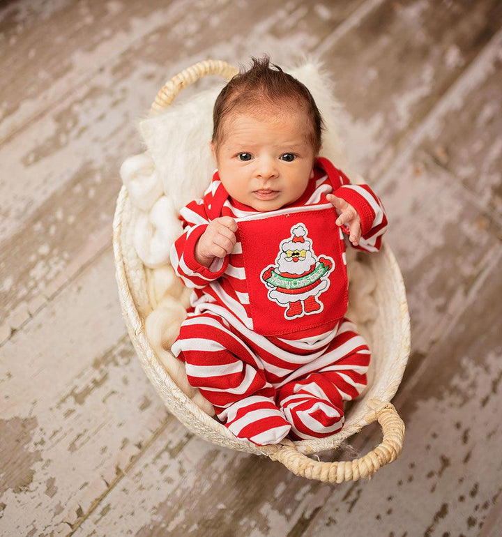 Holly Jolly Boy Footie - Haute Baby