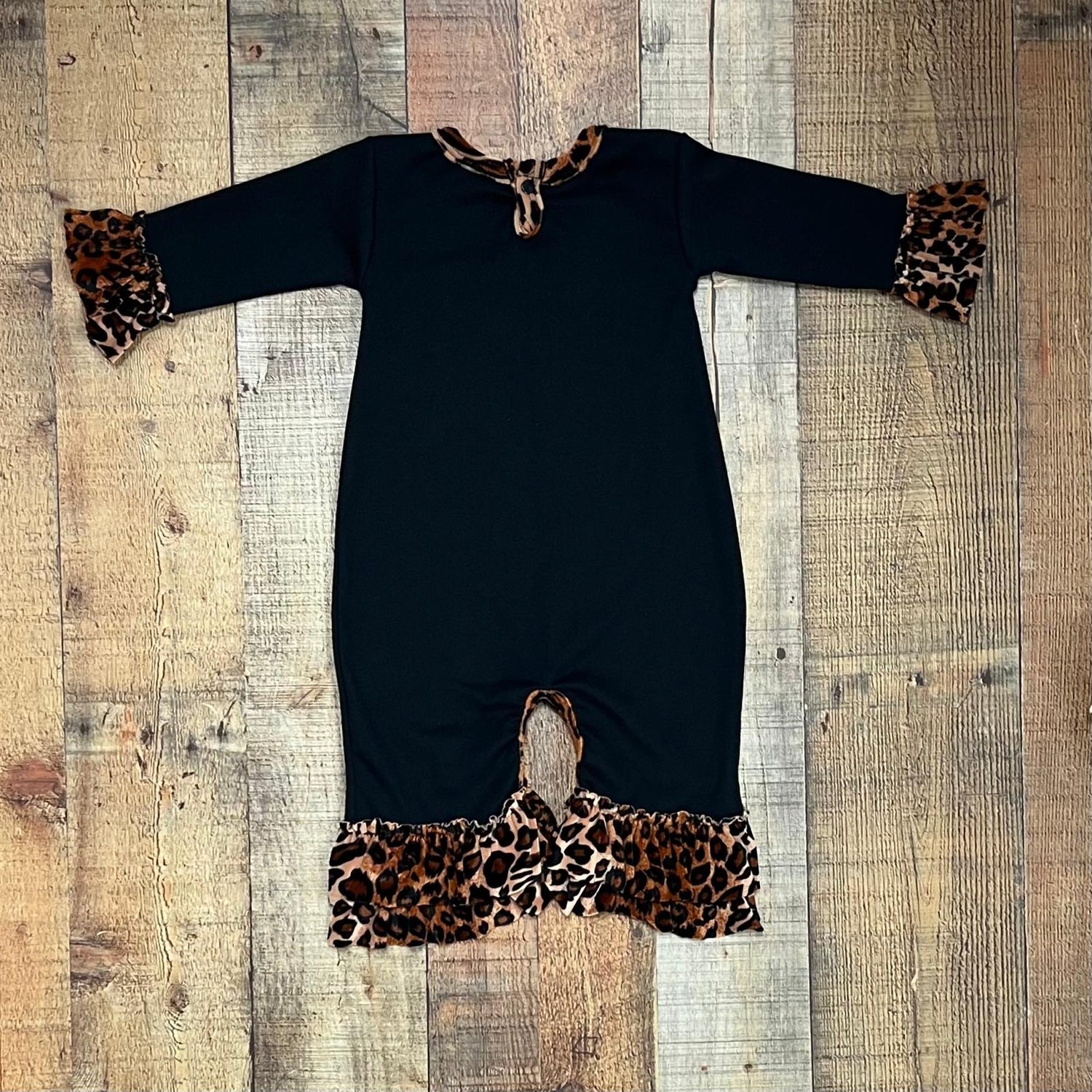 Born To Be Wild Baby Girl Infant Black Romper for Toddlers