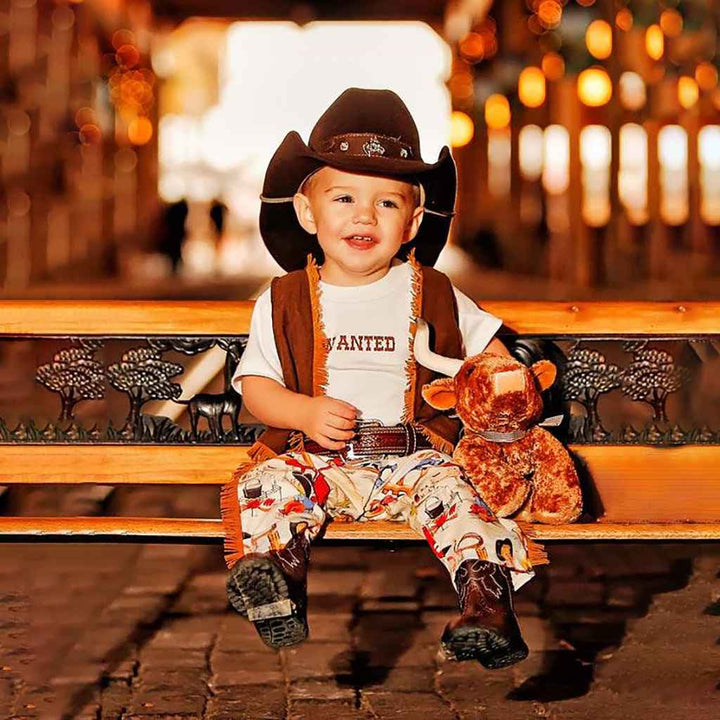 Chuckwagon Gang Infant Toddler Boy Suede Vest