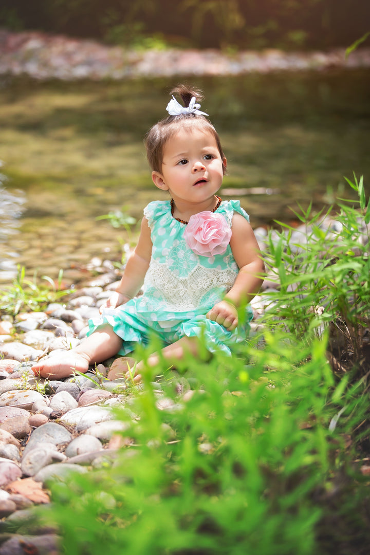 Dainty Dots Infant Toddler Girls Peasant Set