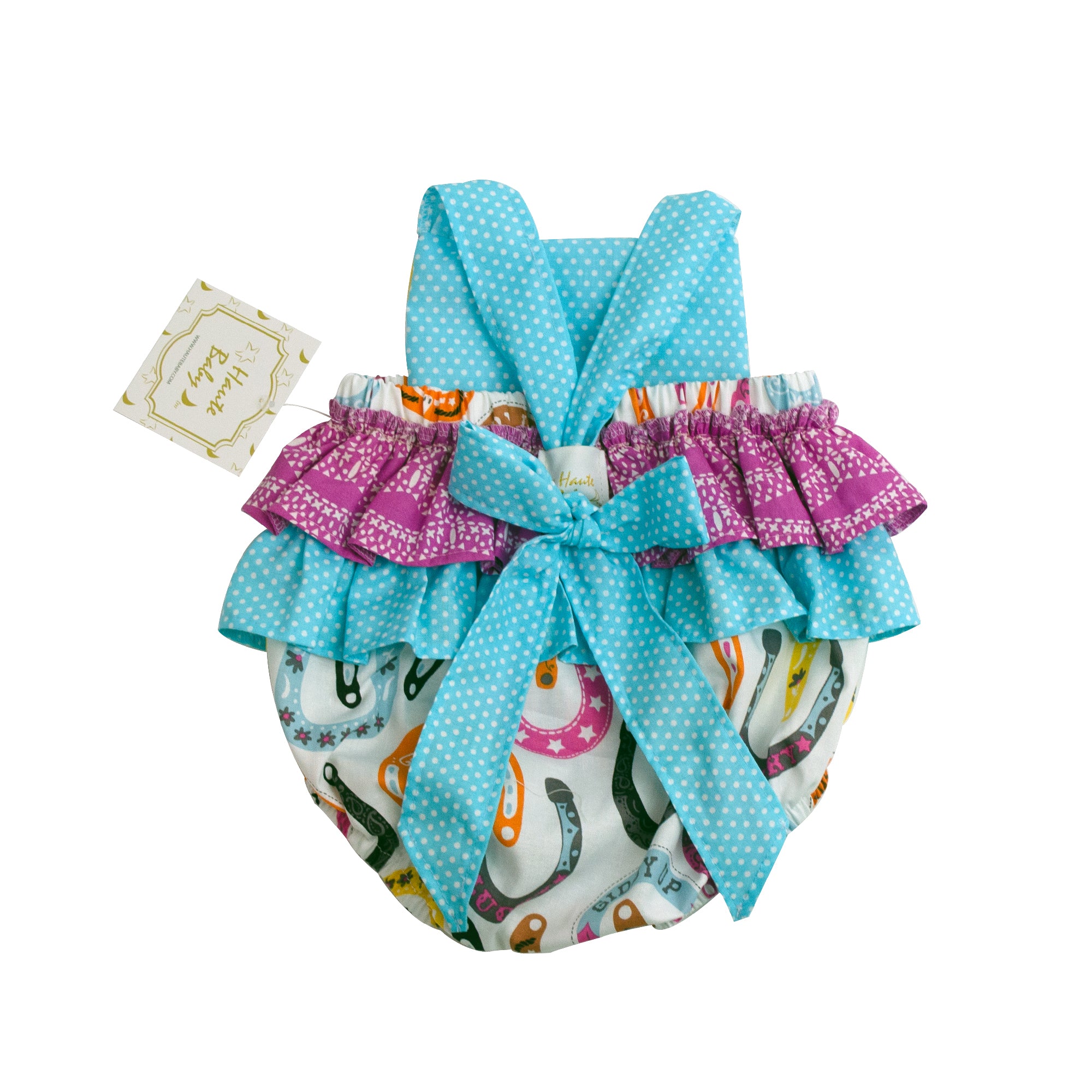 Rodeo Queen Horseshoe Cowgirl Infant Sunsuit - Haute Baby