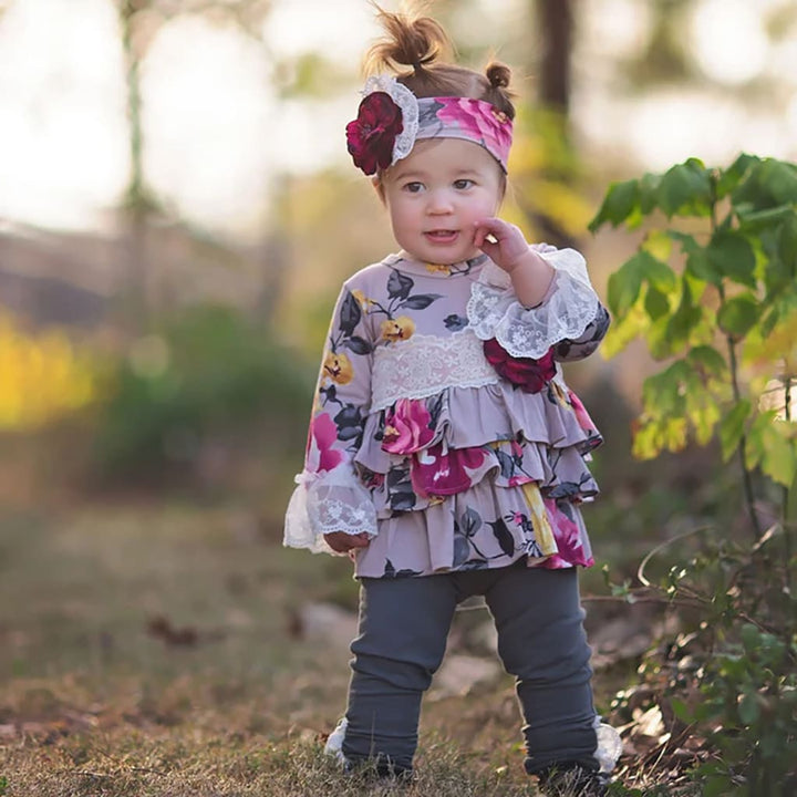 Haute Baby Cranberry Rose Infant Toddler Girls Swing Set