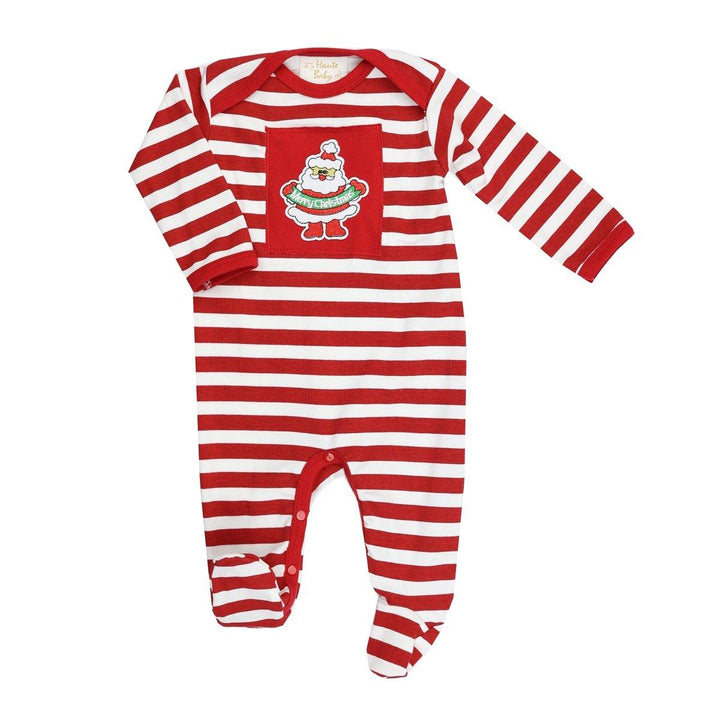 Haute Baby Holly Jolly Boy Footie