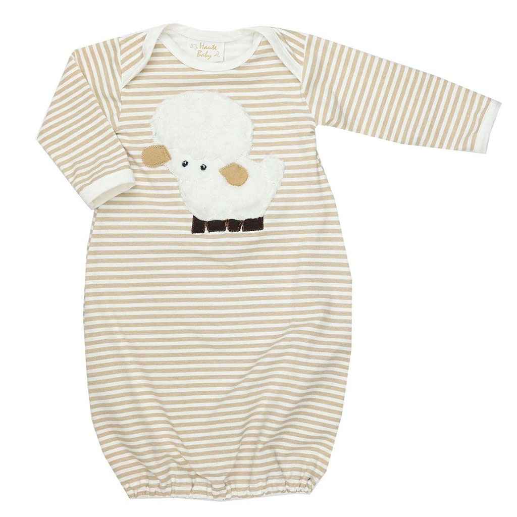 Haute Baby Little Lamb Newborn Boys Take-me-home Gown
