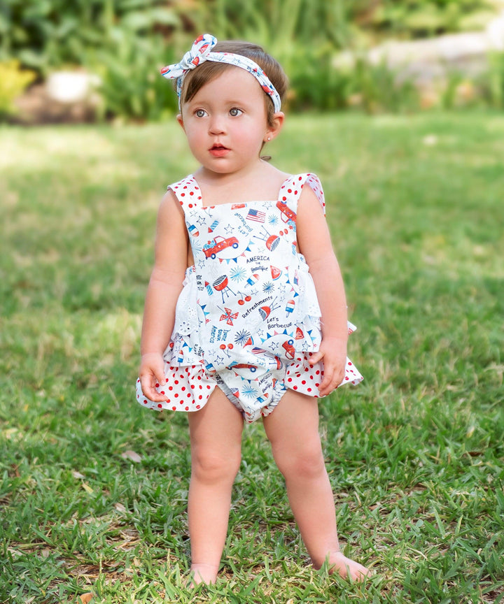 Buy Stars and Stripes Sunsuit for Newborn Babies