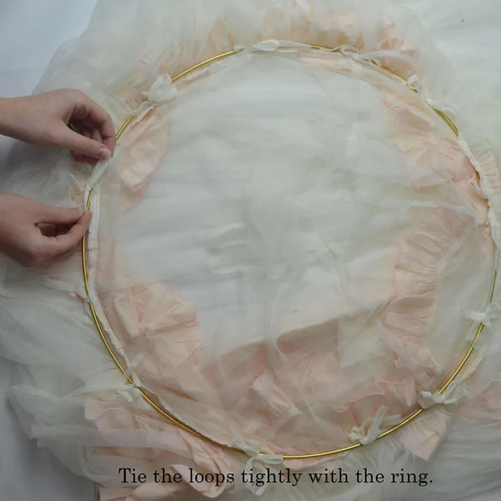 Nursery Crib Lace Tulle Canopy for Newborns
