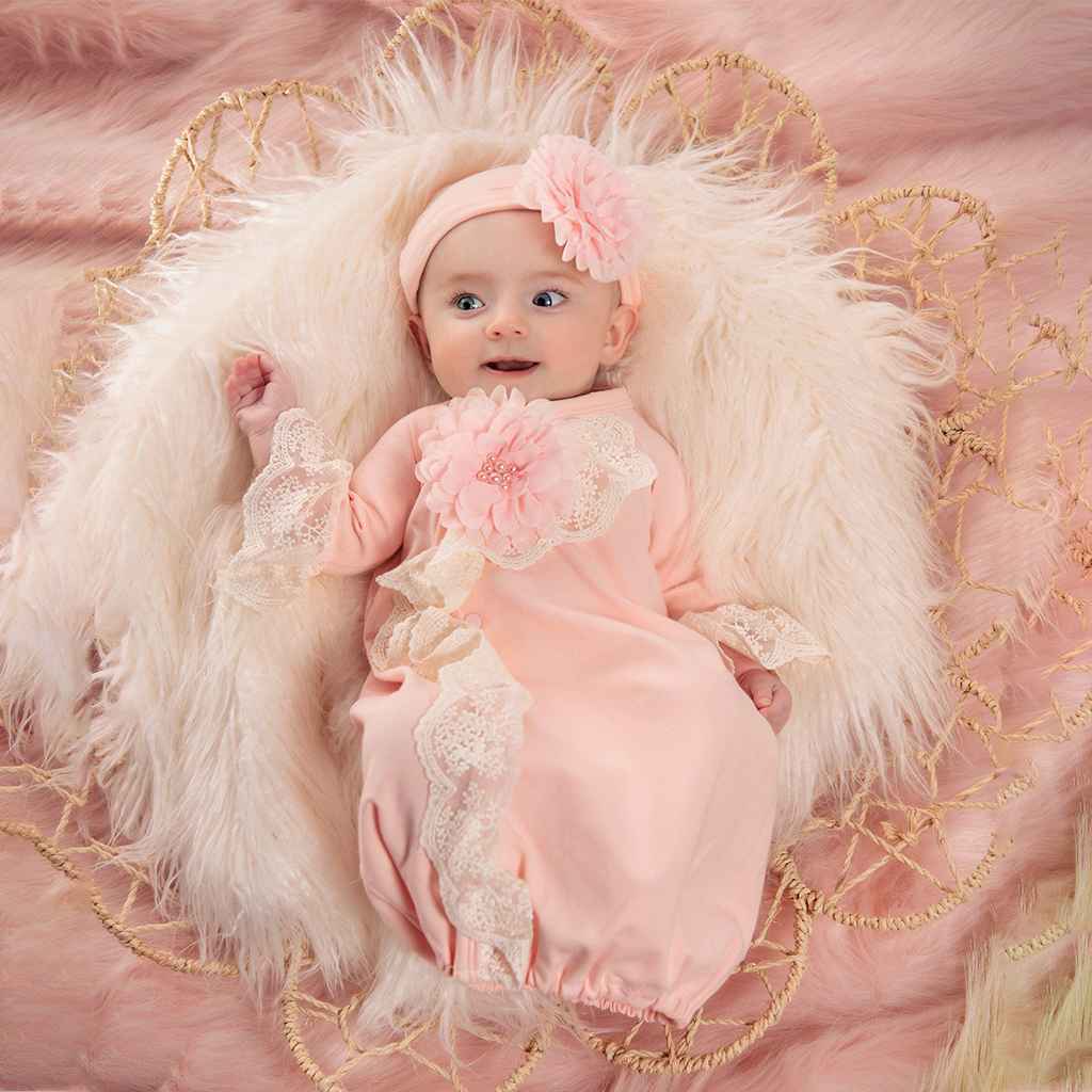 Haute Baby Chic Petit Baby Girls Home Gown
