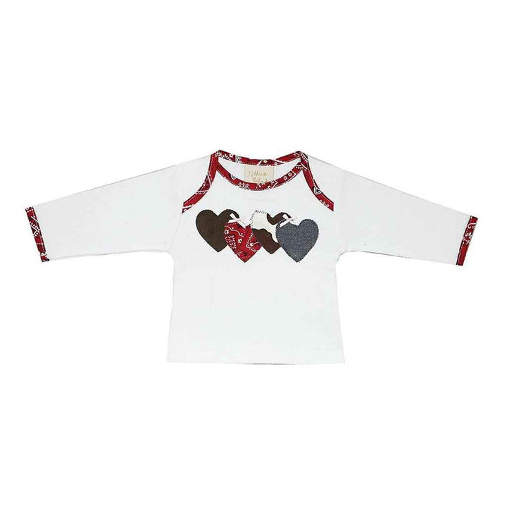Haute Baby Rodeo Queen Infant & Toddler Girl Four Hearts LS Tee
