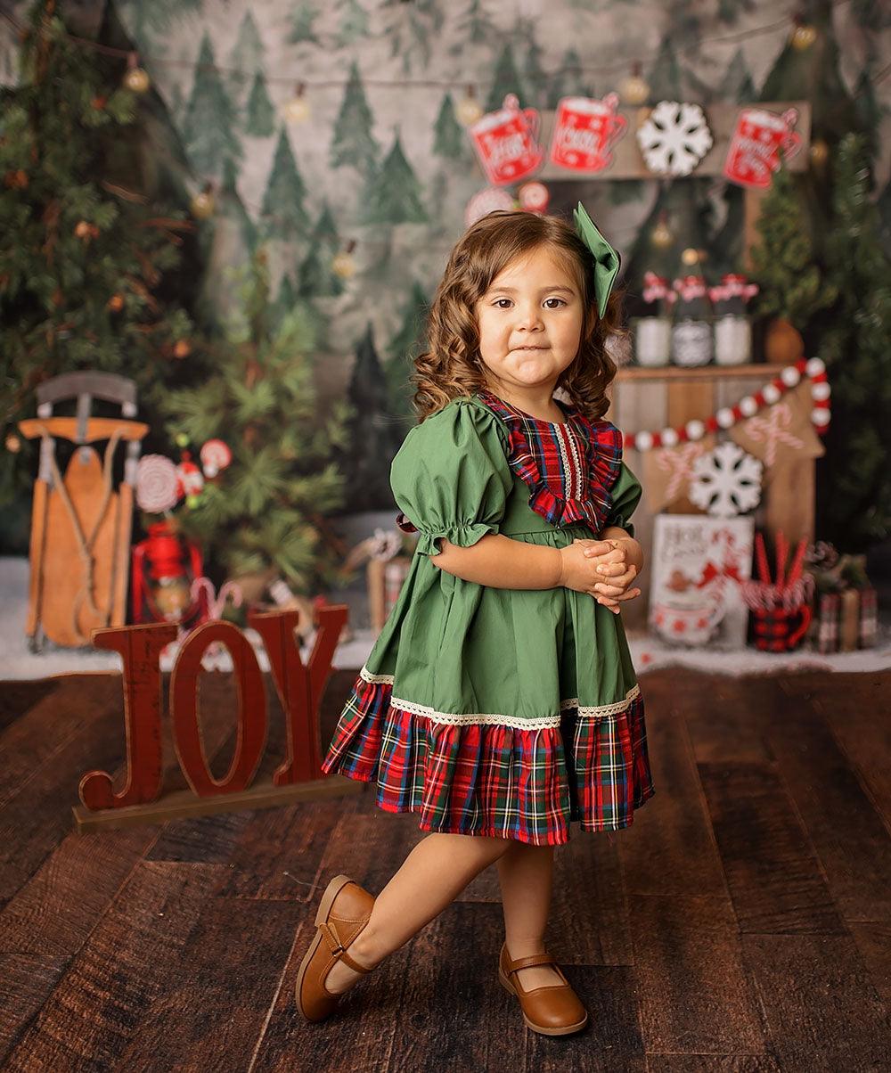 Christmas Carol Girls Dress 6 / Green Christmas Carol Girls Dress 6 / Green
