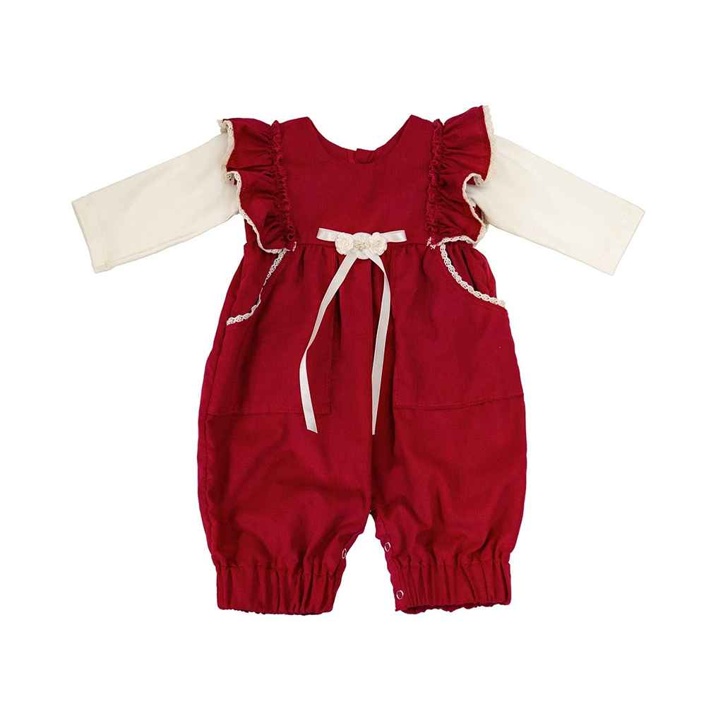Best Quality Blessed & Thankful Red Romper Online - Haute Baby