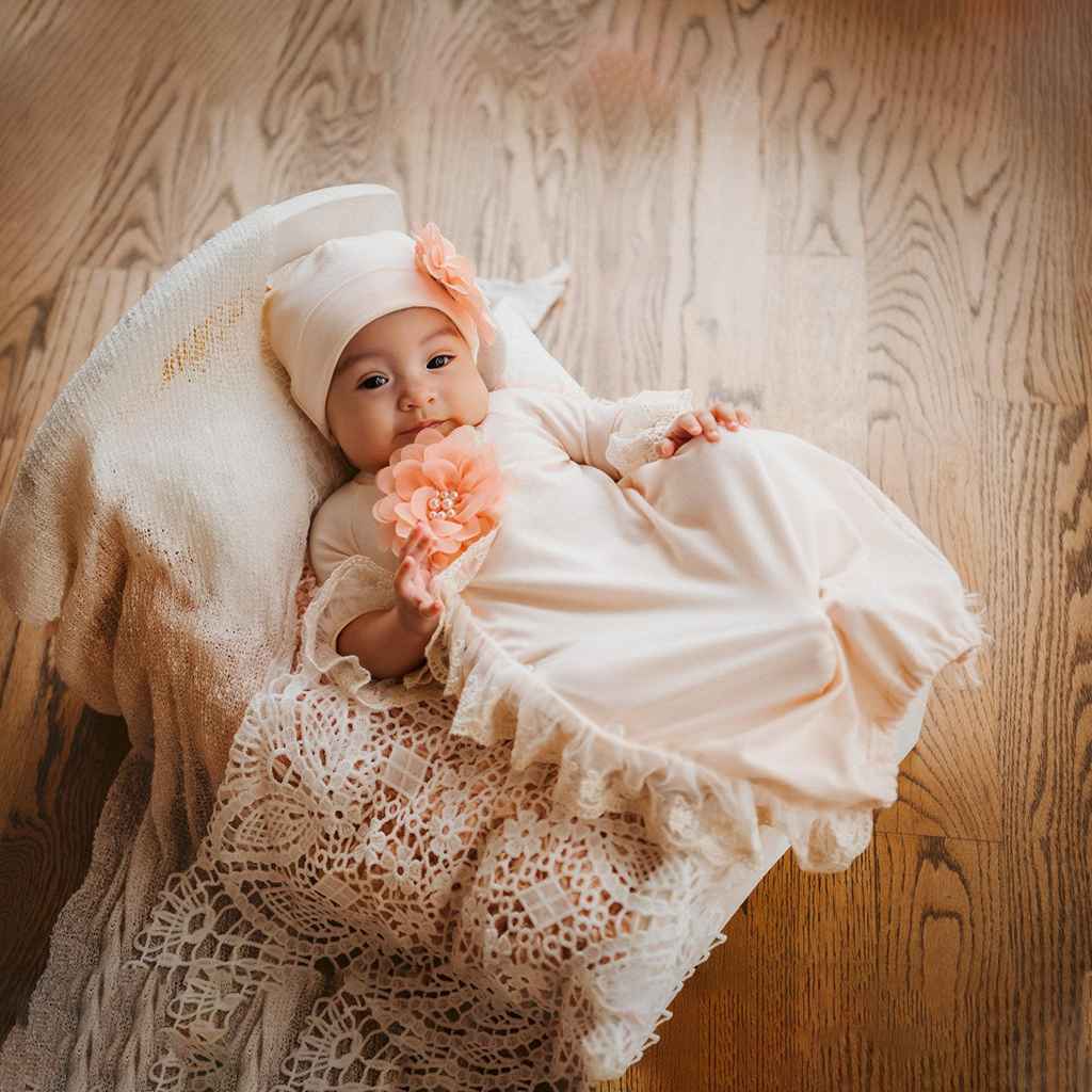 Best Quality Chic Petite-Pastel Gown for Baby  Girls 