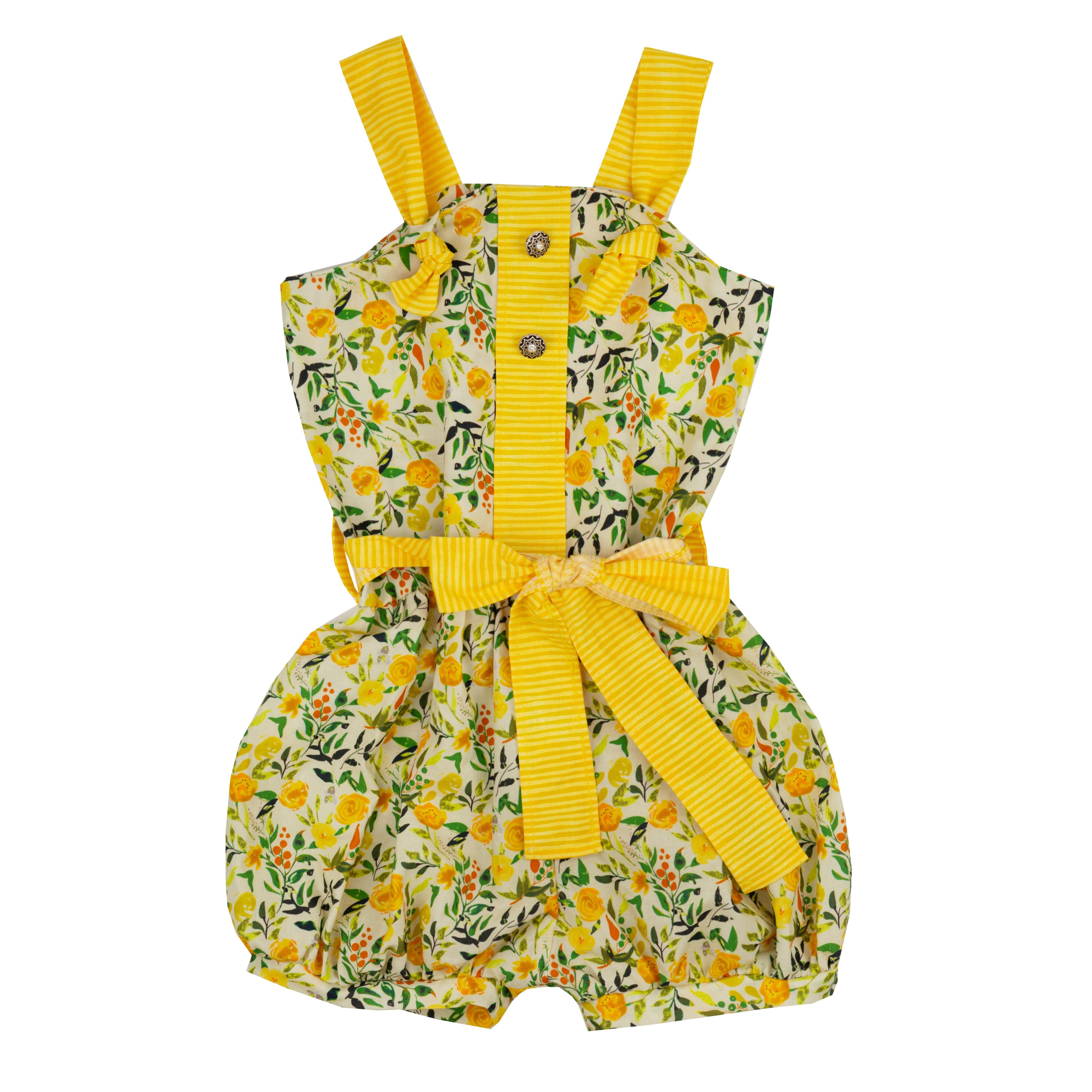 Best Quality Marigold Garden Big Girl Romper Online - Haute Baby