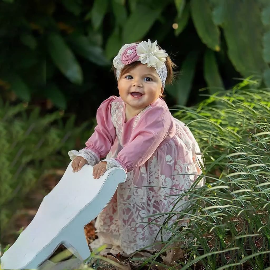 Best Quality Rose Matching Headband for Baby Girls