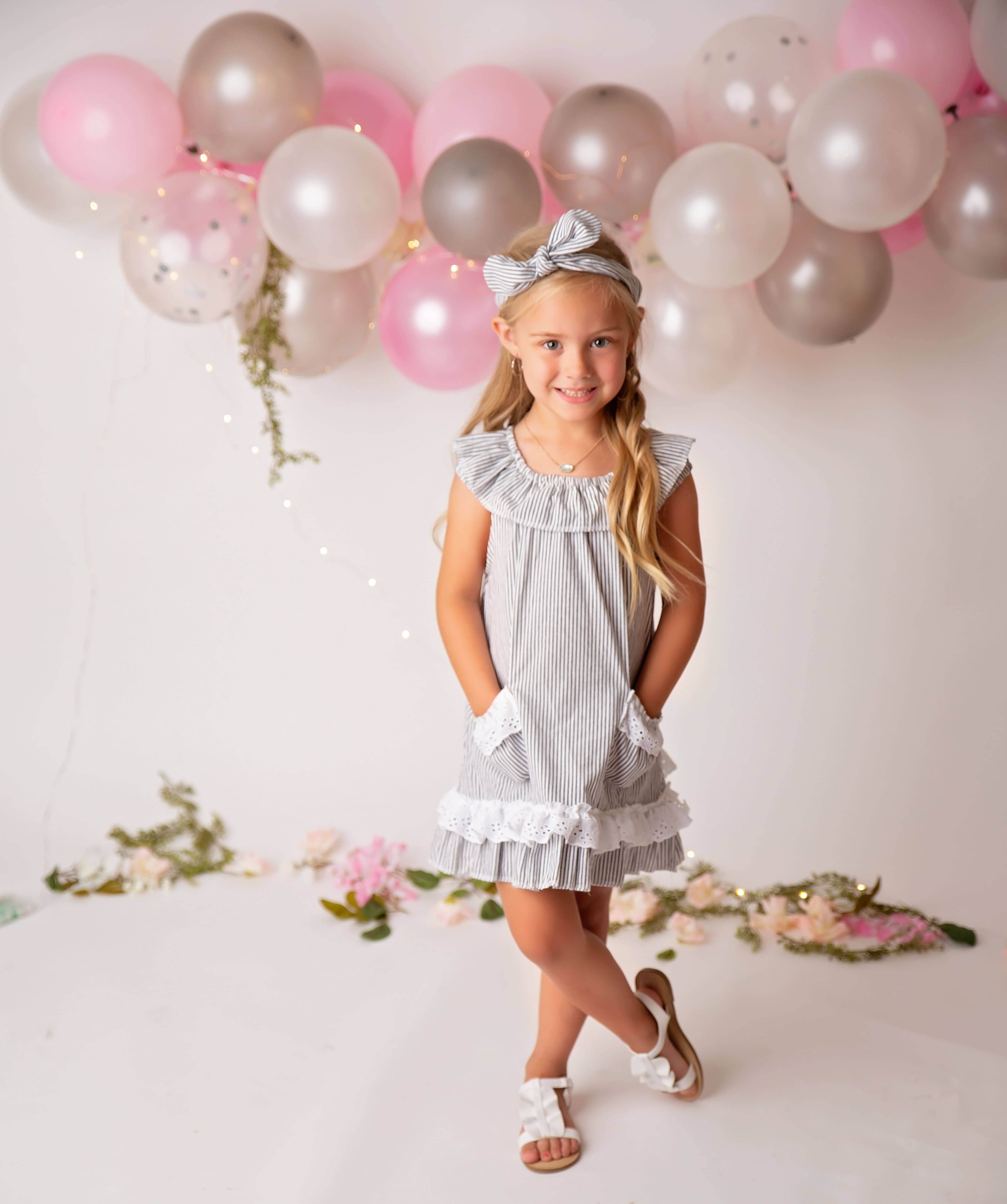 open lace back dress Best Quality Summer Time Little Big Girls Dress