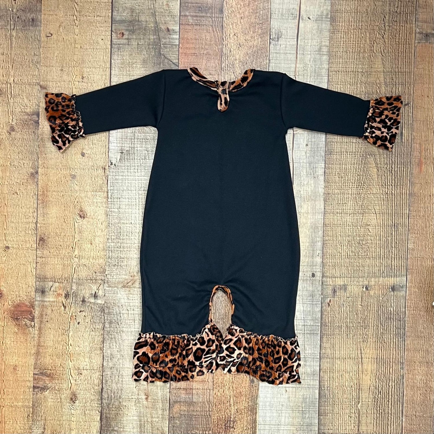 Born To Be Wild Baby Girl Infant Black Romper 