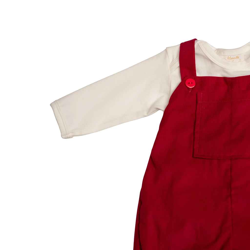 Buy Blessed & Thankful Red Boy Suspender Set