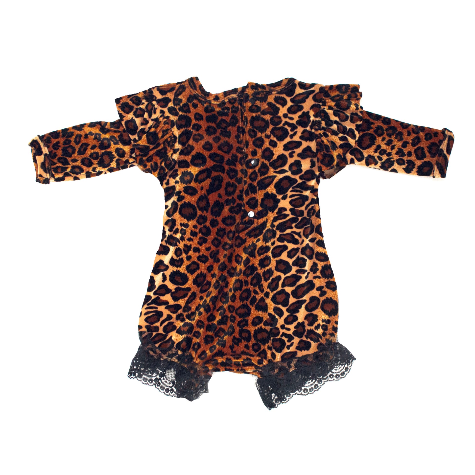 Buy Born To Be Wild Baby Girl Infant Velvet Leapard Romper 