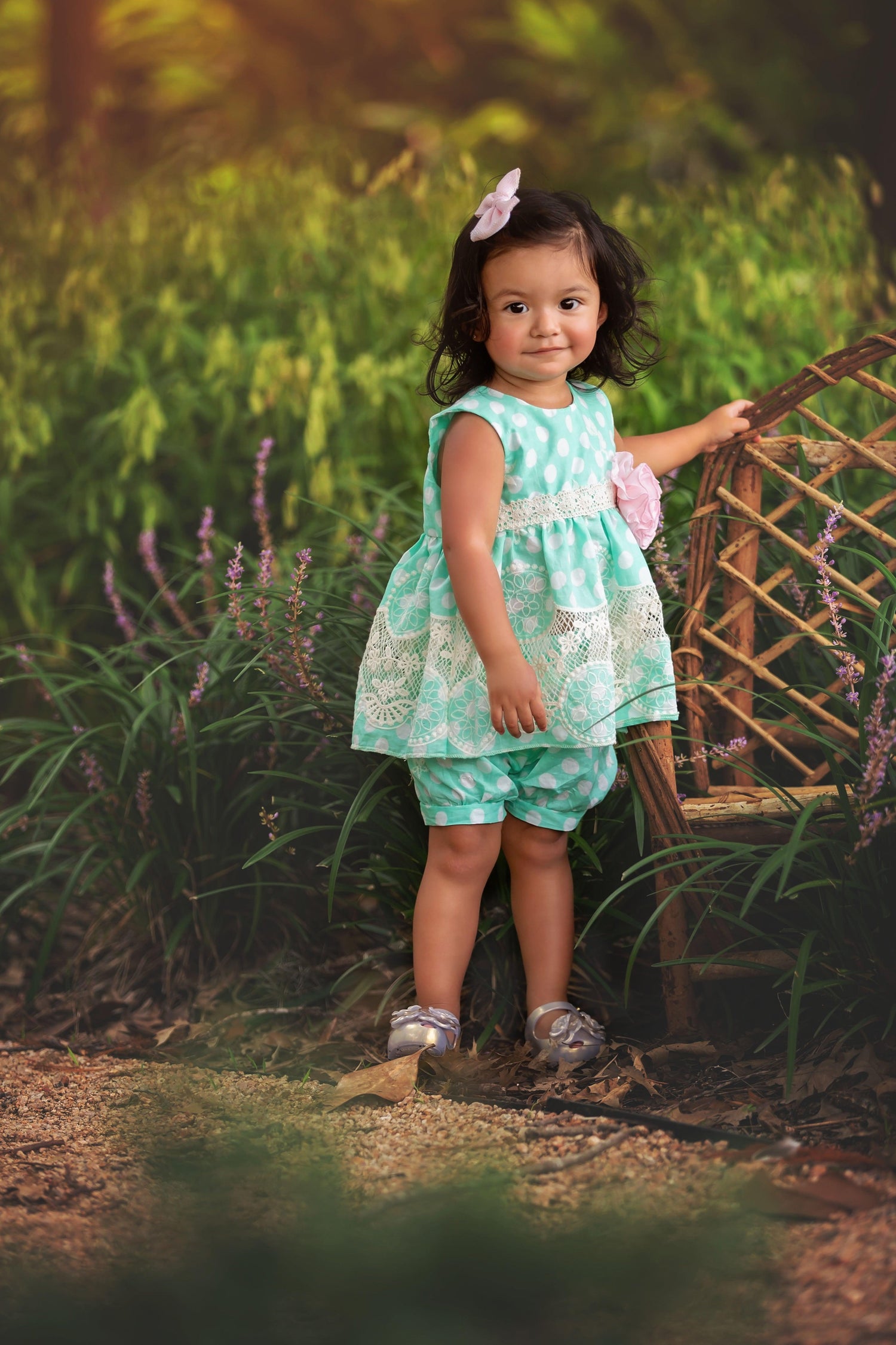 Buy Dainty Dots Little Girls Short Set 