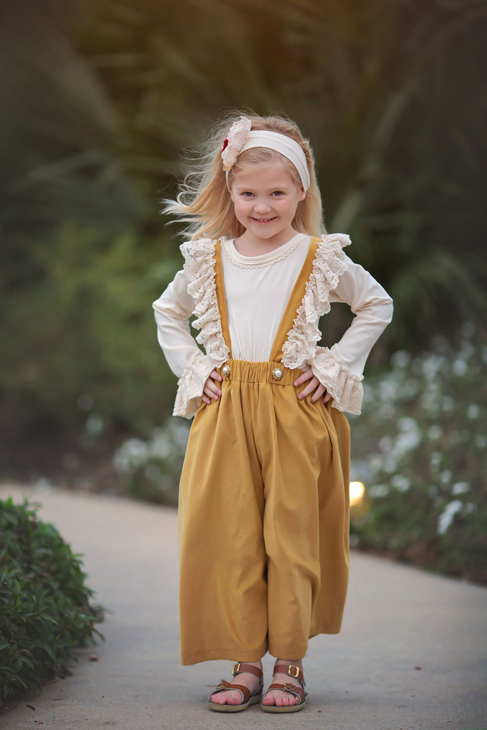 Buy Fields of Gold Girls Suspender Pant Set