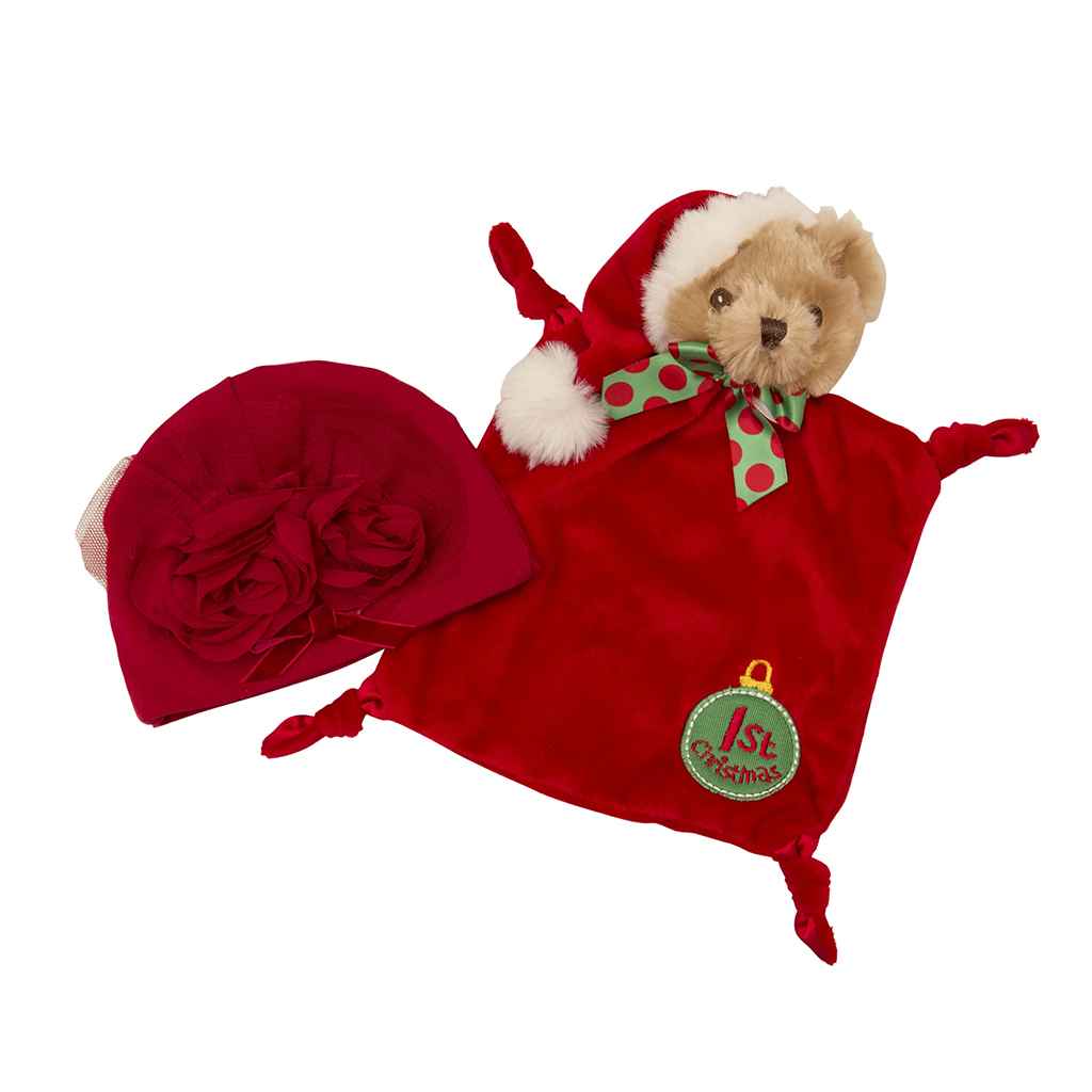 Buy Holly Jolly Girl Cap Gift Set for Baby Girls Online - Haute Baby