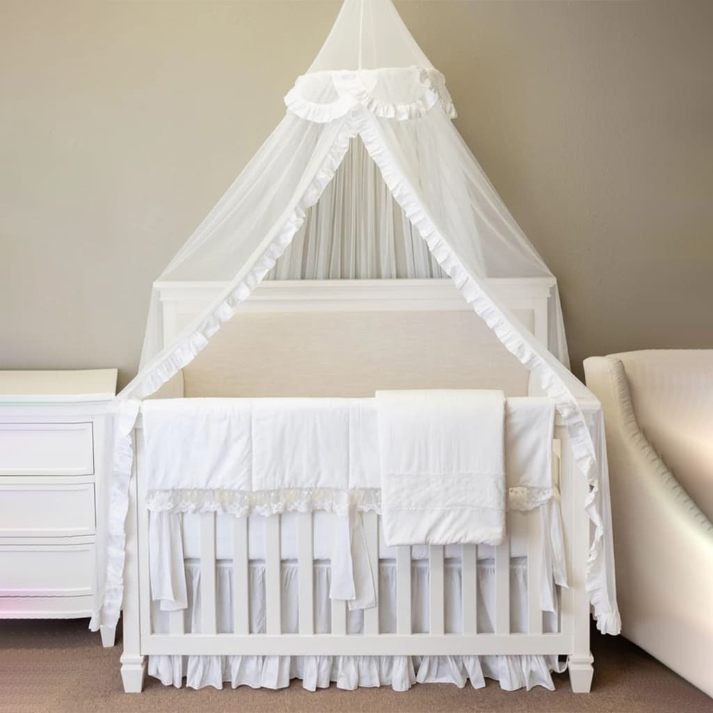 Buy Nursery Crib White Tulle Canopy