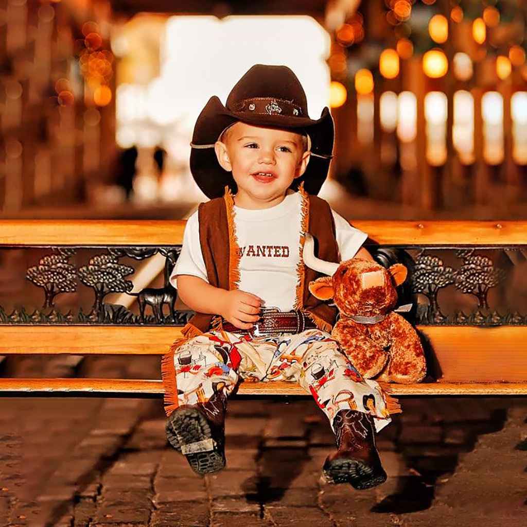 Chuckwagon Gang Infant Toddler Boy Suede Vest 