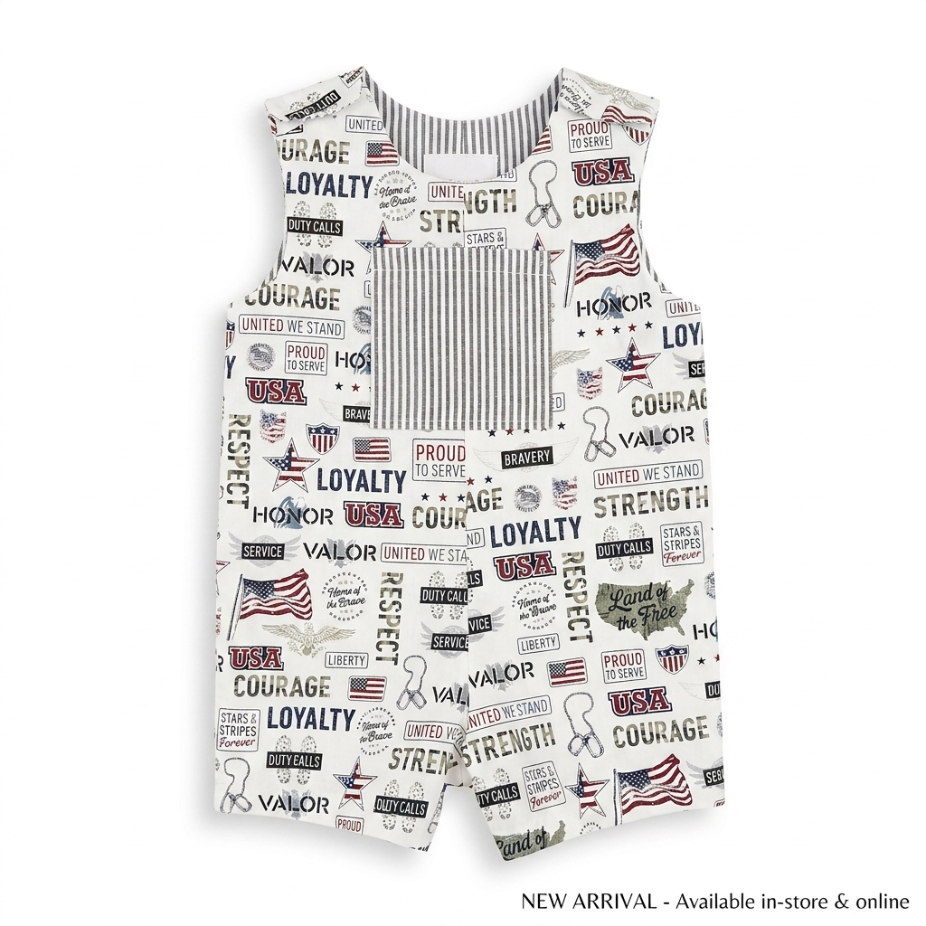 4th of JULY Loyalty & Courage Baby Boy Romper