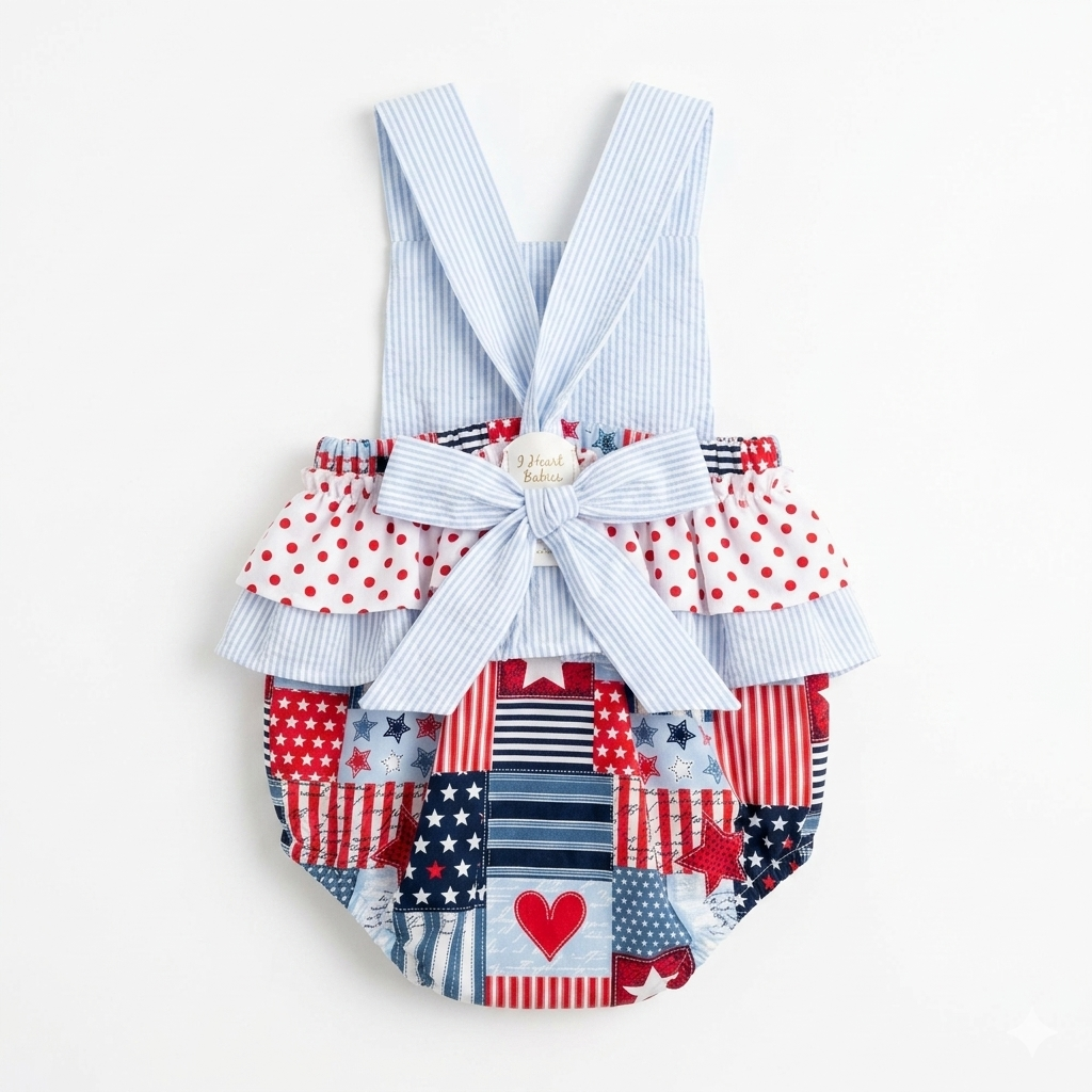 4th of JULY Loyalty & Courage Baby Girl Romper