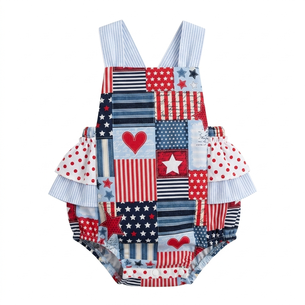 4th of JULY Loyalty & Courage Baby Girl Romper