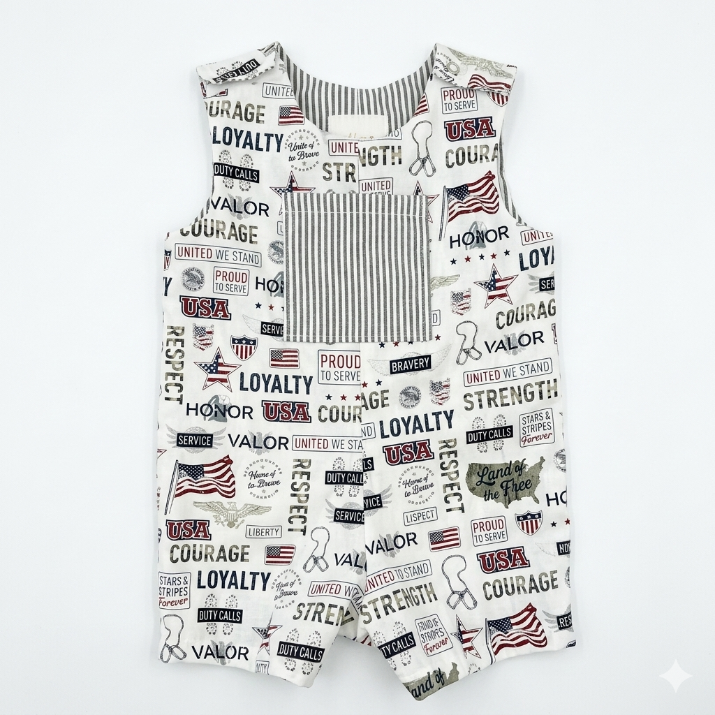4th of JULY Loyalty & Courage Baby Boy Romper