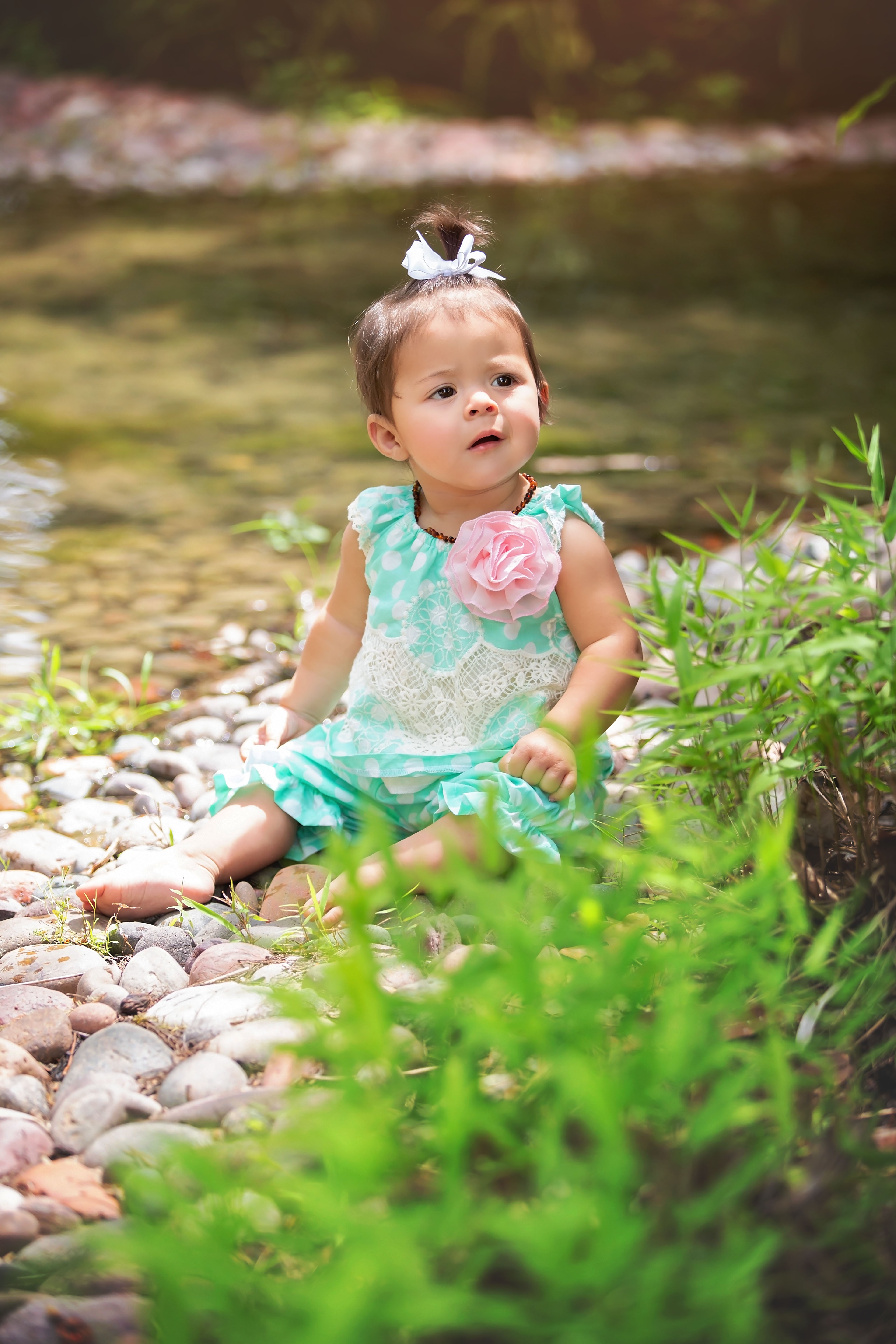 Dainty Dots Infant Toddler Girls Peasant Set
