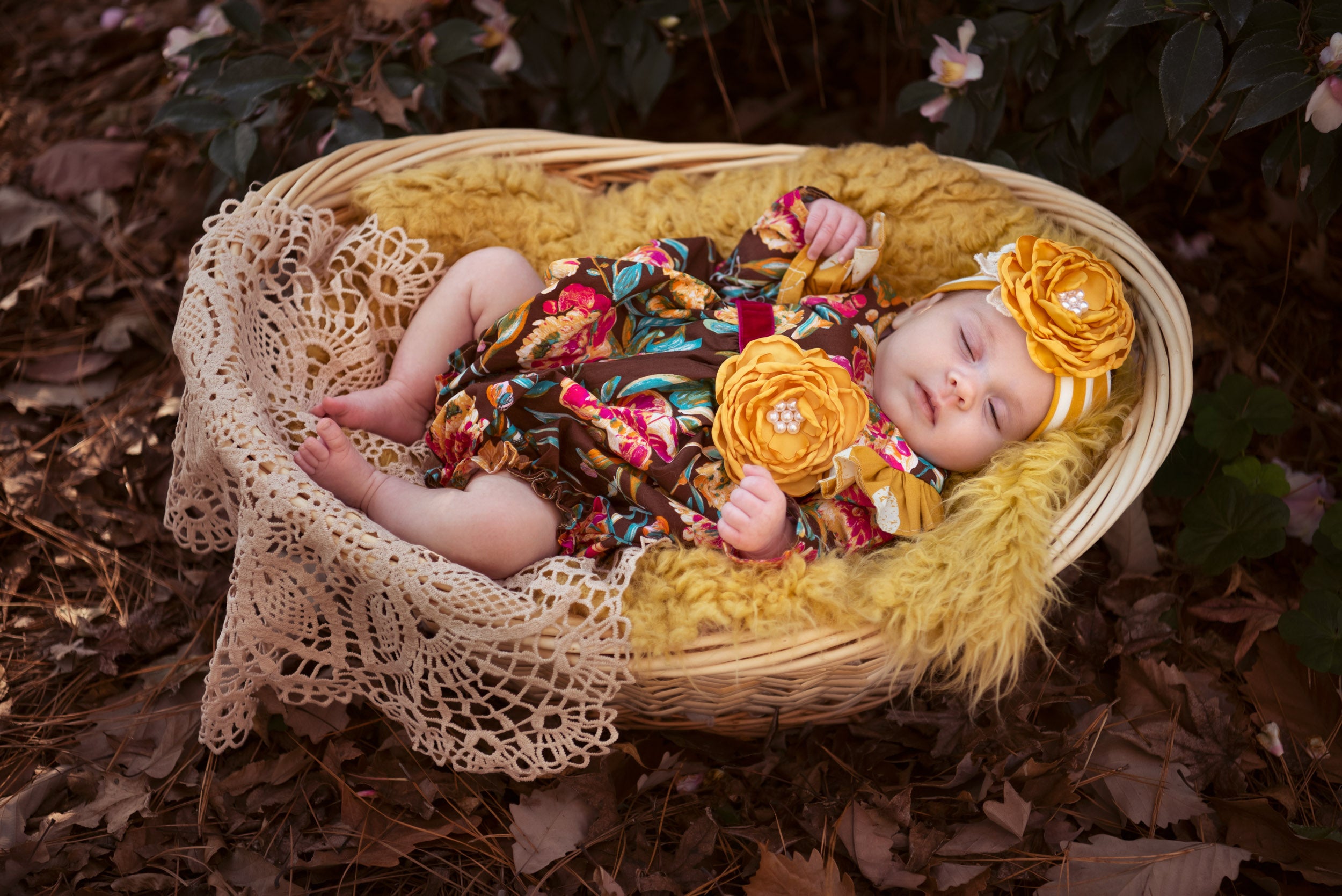 Haute Baby Autumn Bloom Baby Headband