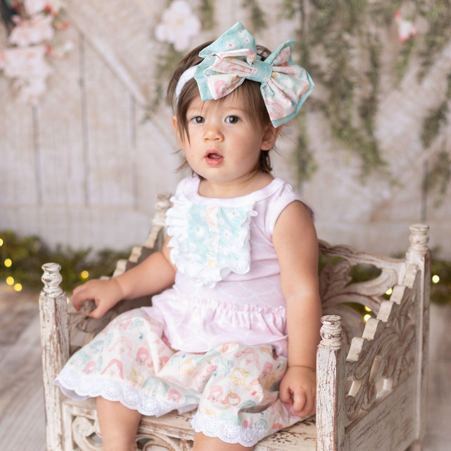 English Rose Headband for Baby Girls 