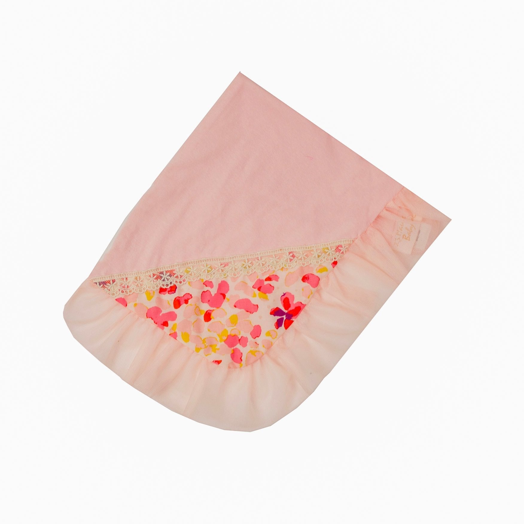 Peach Floral Print Blanket