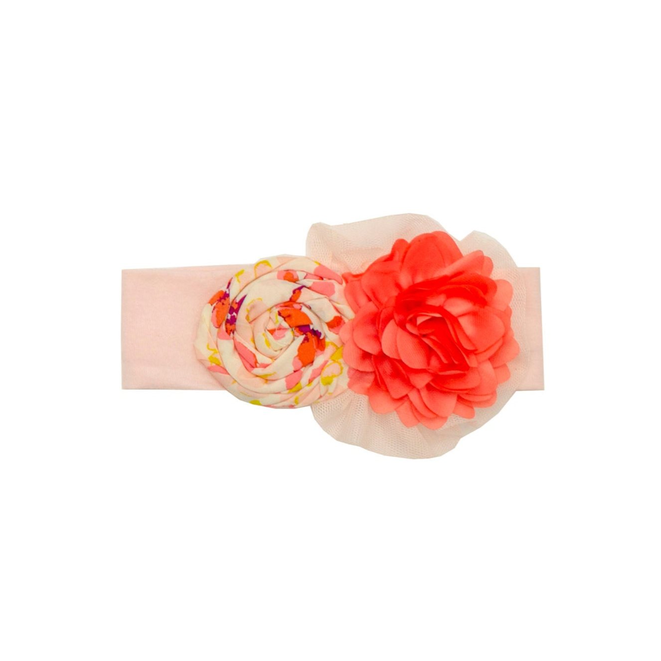 Peach Floral Print Headband