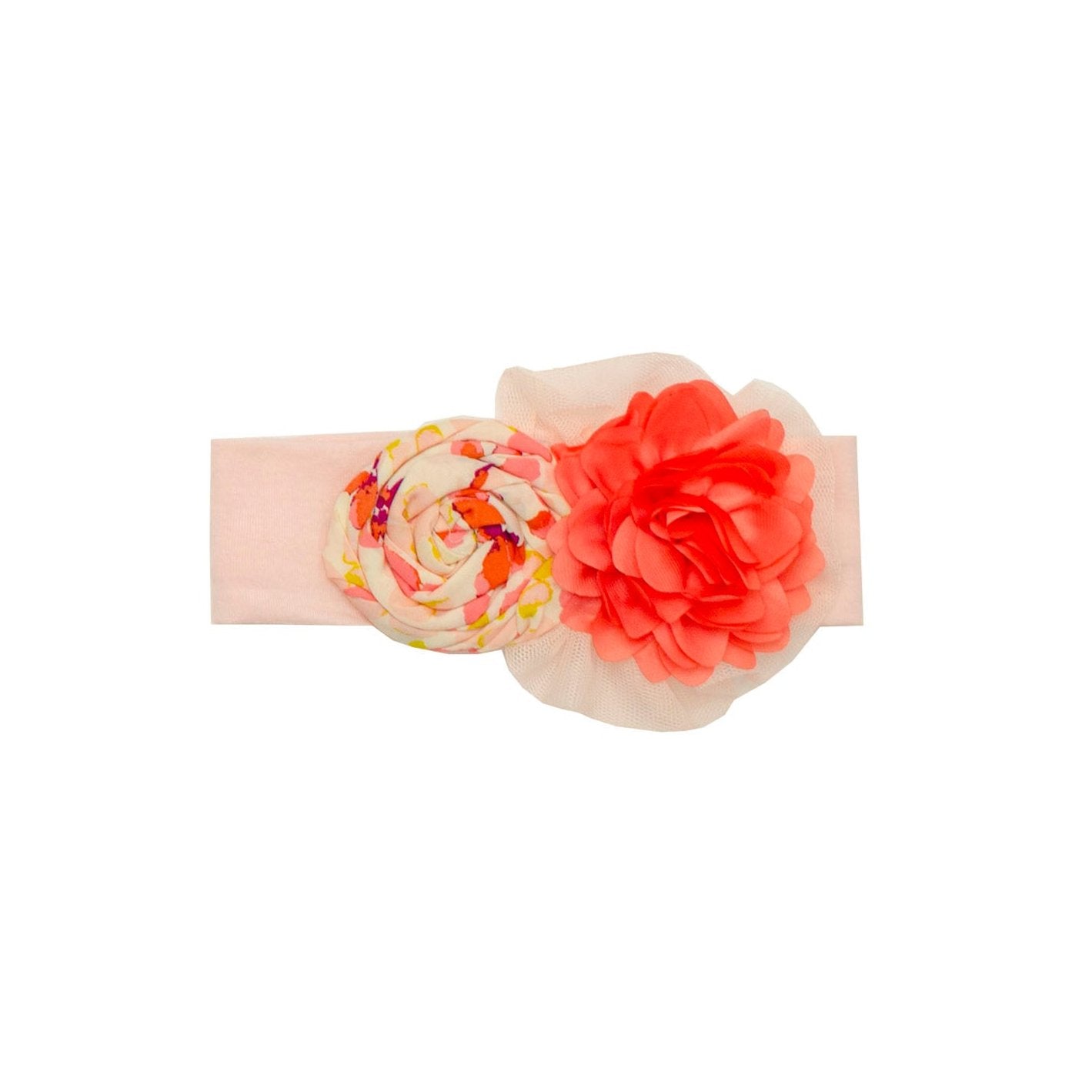 Peach Delight Floral Print Headband