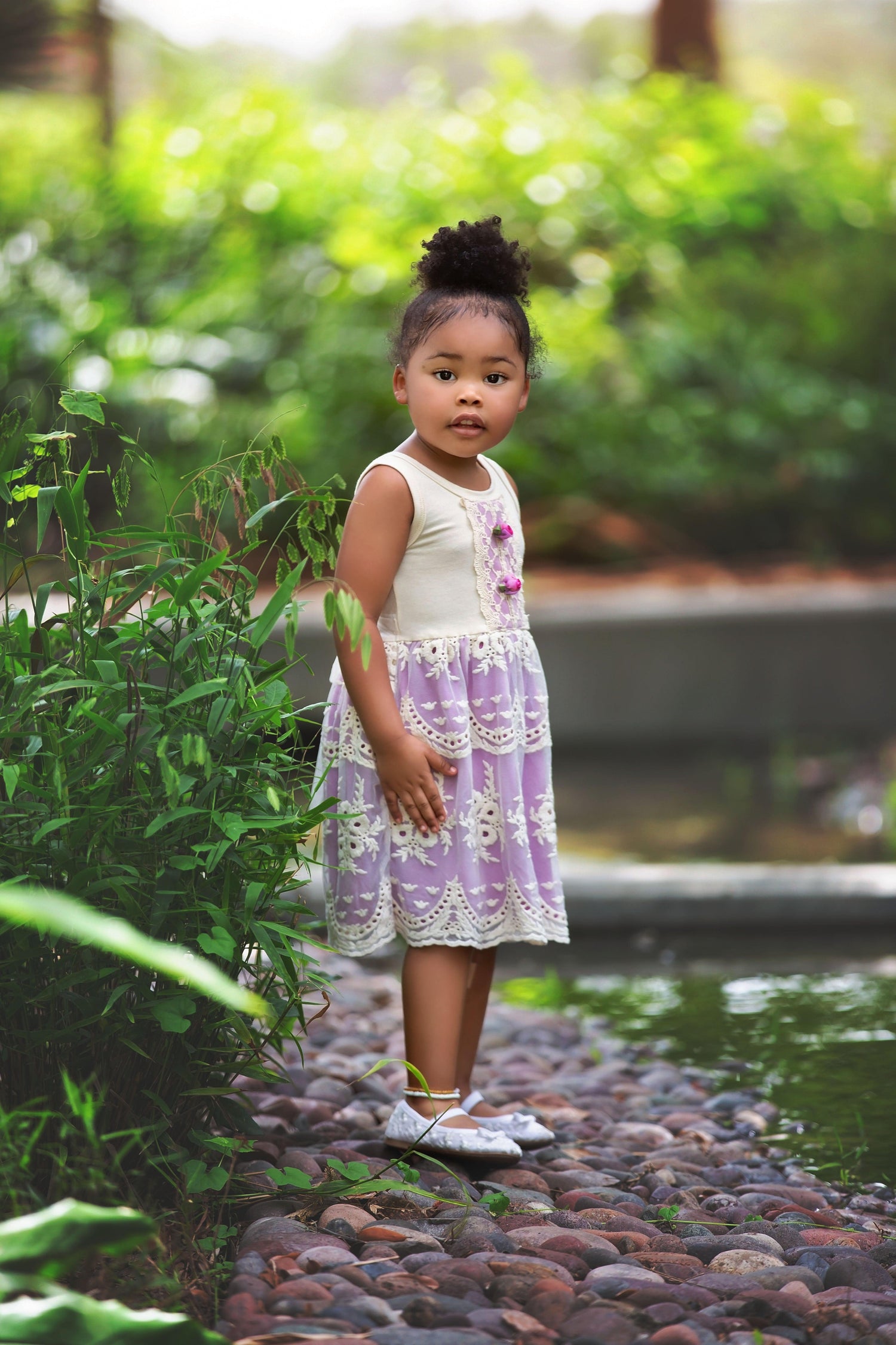 Lacy Lilac Little Big Girls Dress