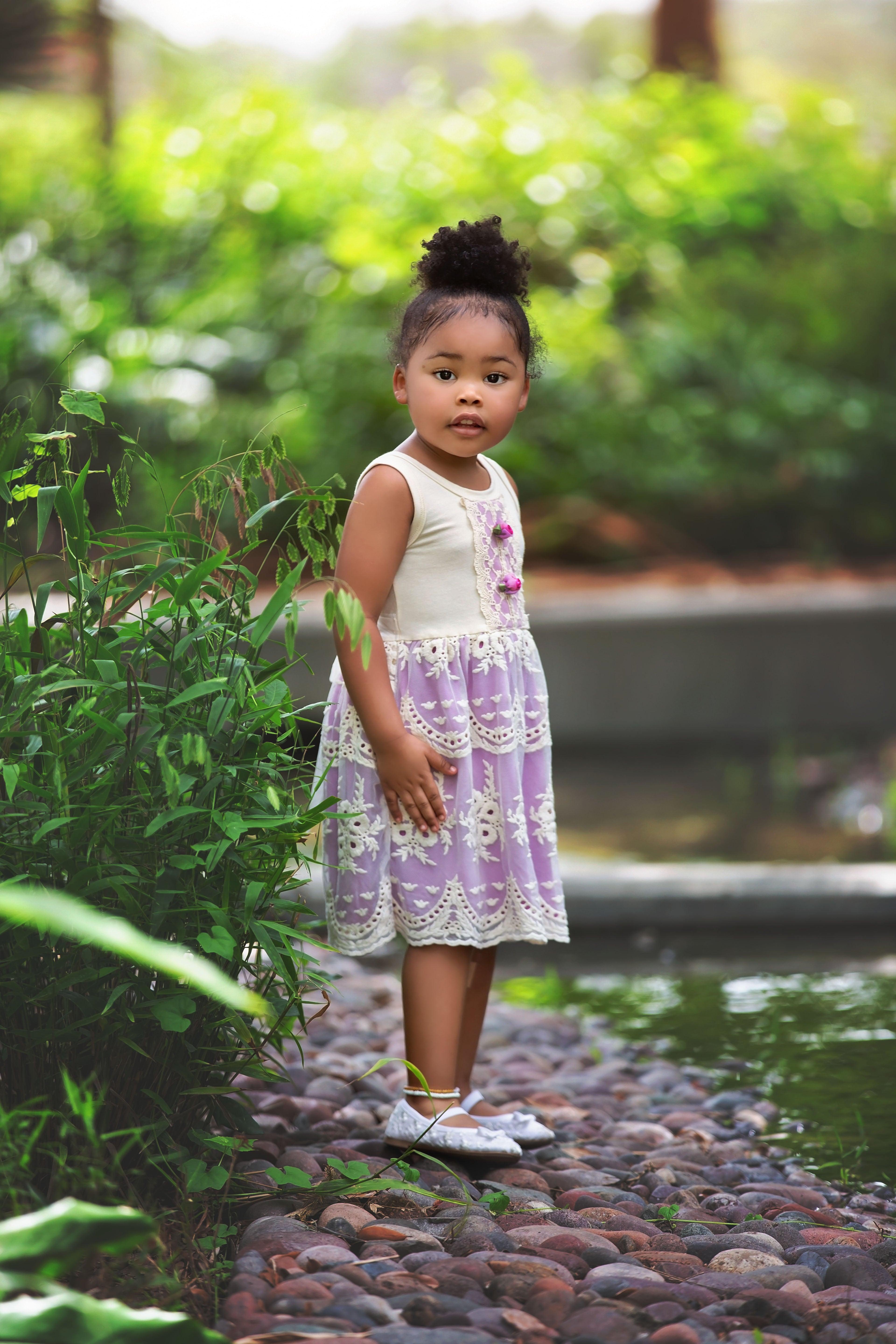 Lacy Lilac Little Big Girls Dress