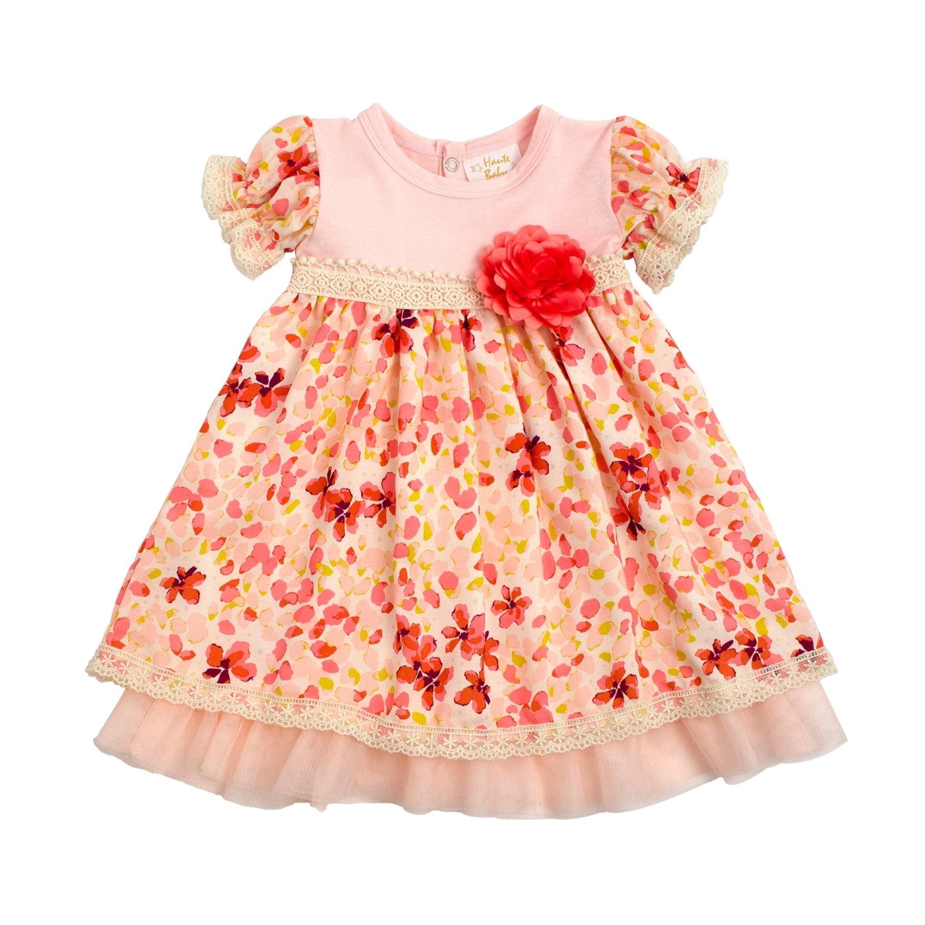 Peach Delight Floral Print Swing Set