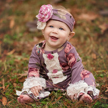 Load image into Gallery viewer, Haute Baby Sweet Sugar Plum Romper
