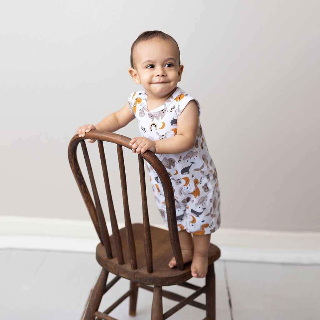 Safari Love Romper for Newborn Babies 