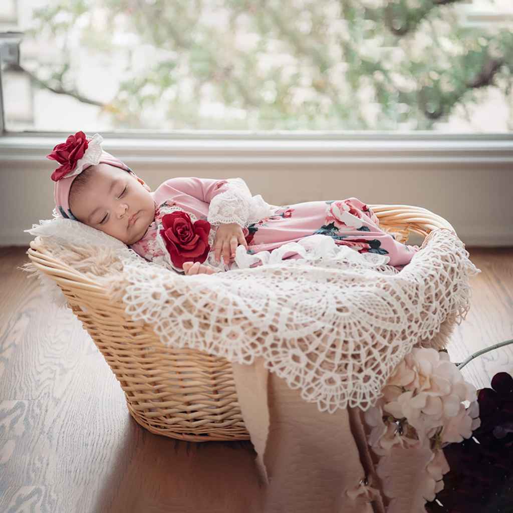 Shop Best Quality Mauve Garden Gown for Baby Girls 