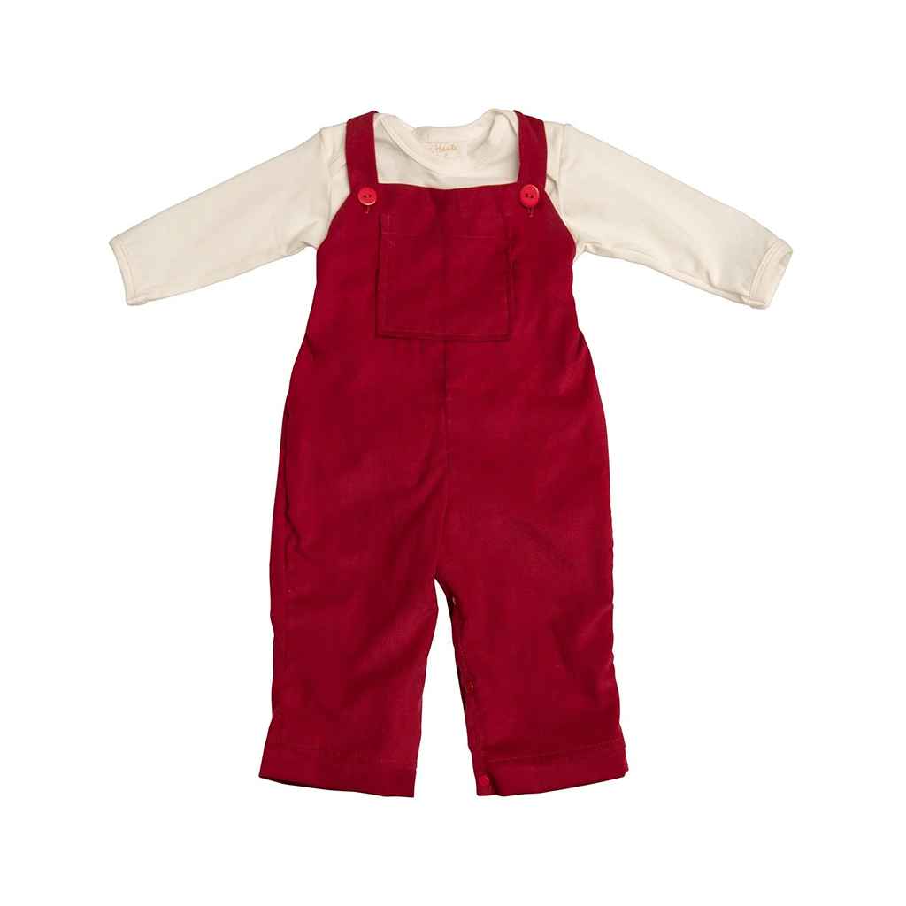 Shop Blessed & Thankful Red Boy Suspender Set - Haute Baby