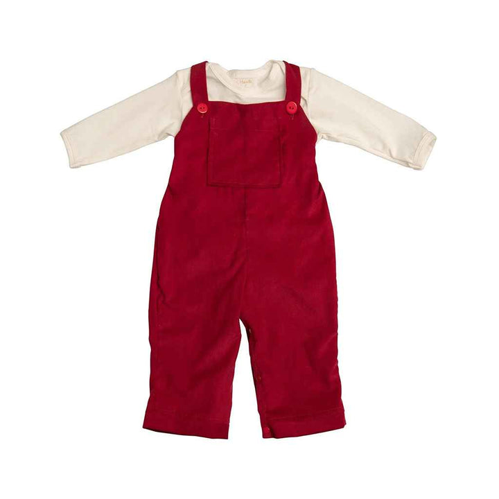 Shop Blessed & Thankful Red Boy Suspender Set - Haute Baby