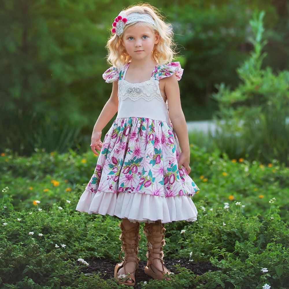 Shop Nora Big Girls Vintage Heirloom Dress Online - Haute Baby
