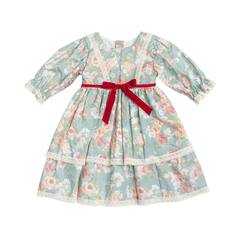Shop Sage Garden Dress for Baby Girls Online - Haute Baby