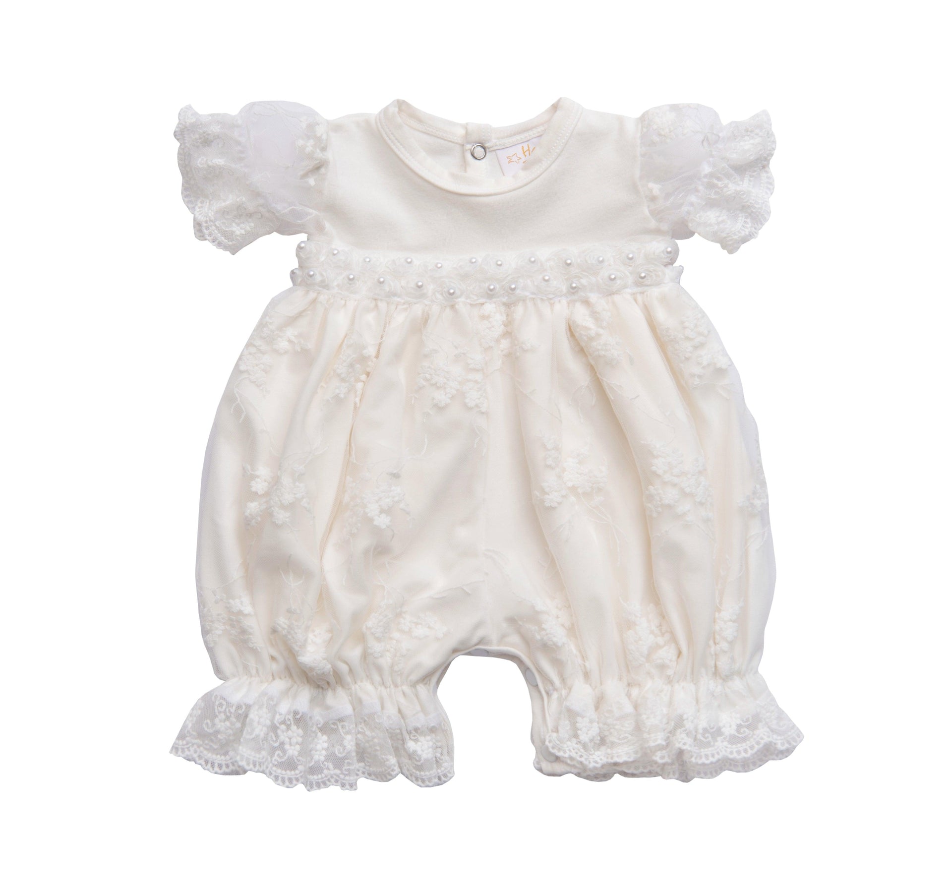 Anna Corinne Infant Girls Heirloom Romper - Haute Baby