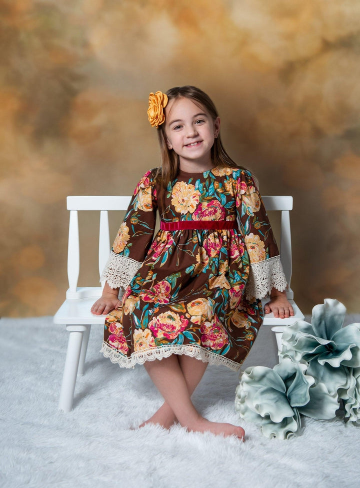 Autumn Bloom Dress - Haute Baby