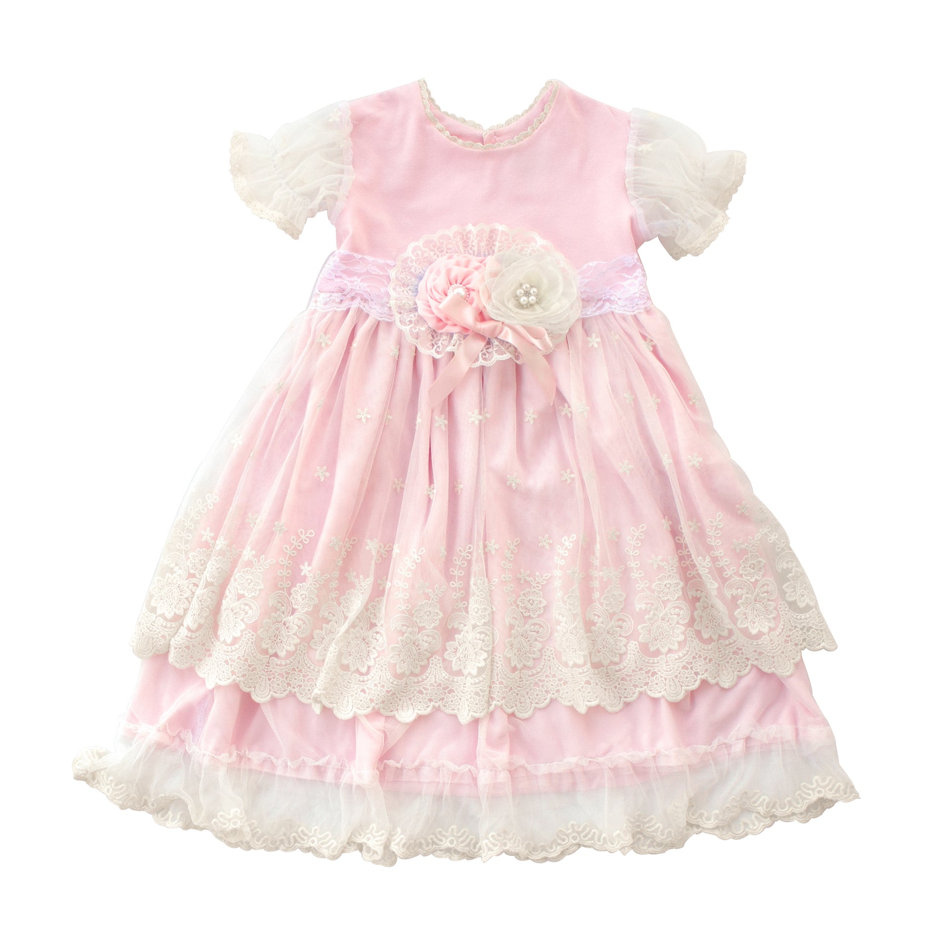 Everly Lacy Pink Dress by Frilly Frocks