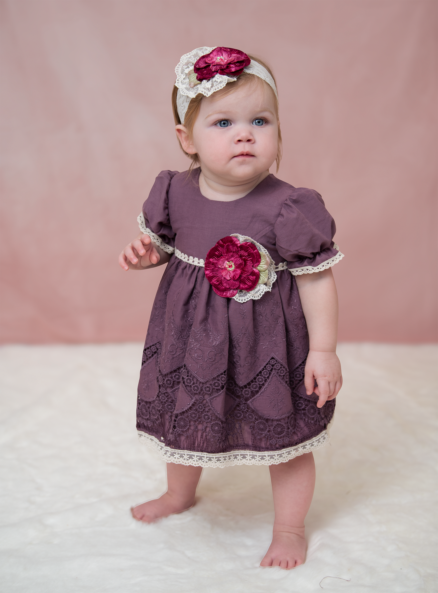 Haute Baby Violet Field Baby Dress